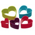 Kitchen Craft Five Piece Heart Shape Cookie Cutter Set Kitchen Craft Five Piece Heart Shape Cookie Cutter Set